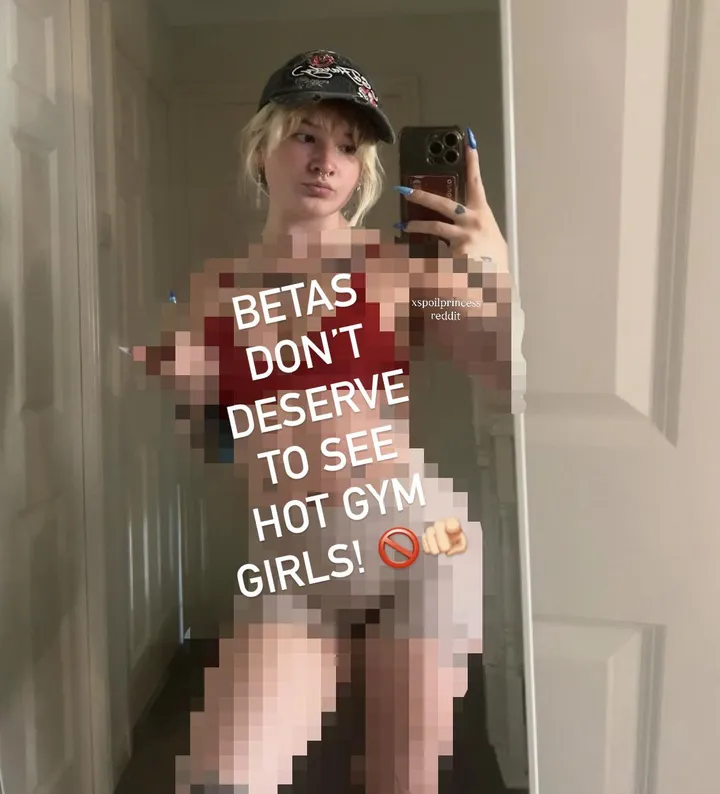 you don’t deserve to see my toned body or my boobs in my tight sports bra… denial always for you