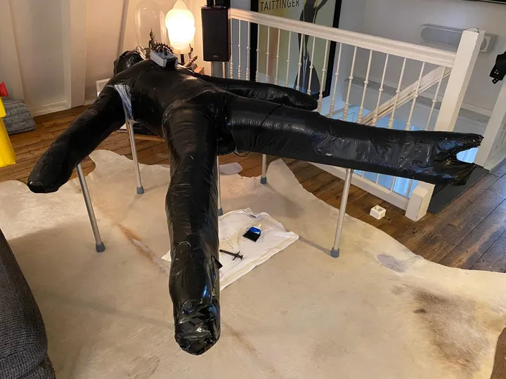 [CD] [M]y latex mummification prison (image 2 of 4)
